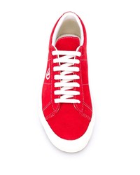 rote Wildleder niedrige Sneakers von Vans