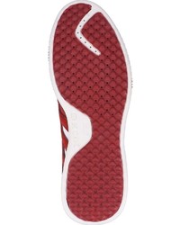 rote Wildleder niedrige Sneakers von Geox