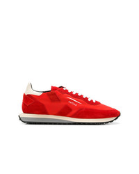 rote Wildleder niedrige Sneakers von Ghoud