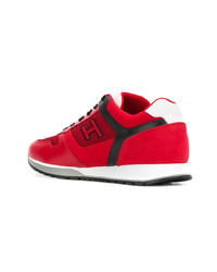 rote Wildleder niedrige Sneakers von Hogan