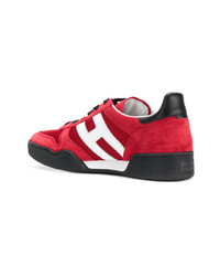 rote Wildleder niedrige Sneakers von Hogan