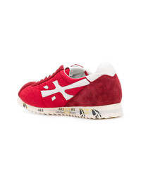 rote Wildleder niedrige Sneakers von Premiata