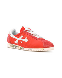 rote Wildleder niedrige Sneakers von Premiata