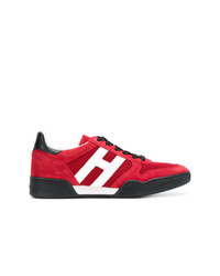 rote Wildleder niedrige Sneakers von Hogan