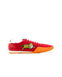 rote Wildleder niedrige Sneakers von Kenzo