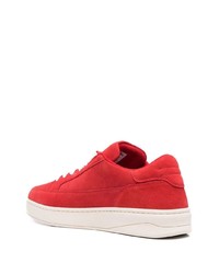 rote Wildleder niedrige Sneakers von Diesel