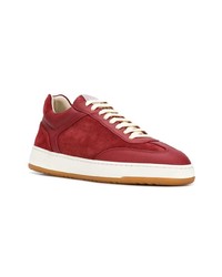 rote Wildleder niedrige Sneakers von Etq.