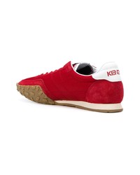 rote Wildleder niedrige Sneakers von Kenzo