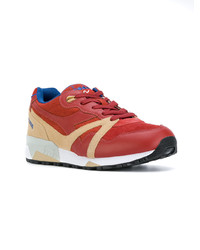 rote Wildleder niedrige Sneakers von Diadora