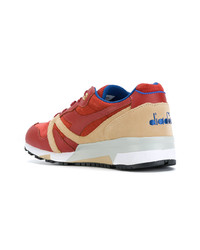 rote Wildleder niedrige Sneakers von Diadora