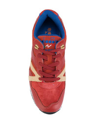 rote Wildleder niedrige Sneakers von Diadora