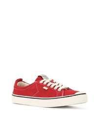 rote Wildleder niedrige Sneakers von Cariuma