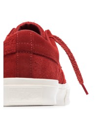 rote Wildleder niedrige Sneakers von Converse