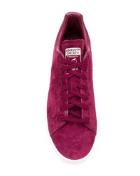 rote Wildleder niedrige Sneakers von adidas