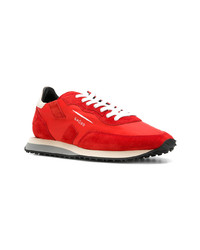 rote Wildleder niedrige Sneakers von Ghoud