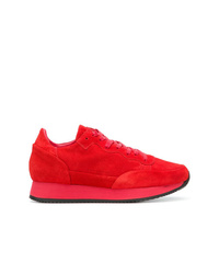 rote Wildleder niedrige Sneakers von Philippe Model