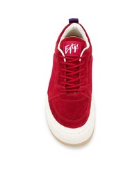 rote Wildleder niedrige Sneakers von Eytys