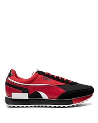rote Wildleder niedrige Sneakers von Puma