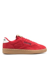 rote Wildleder niedrige Sneakers von Reebok