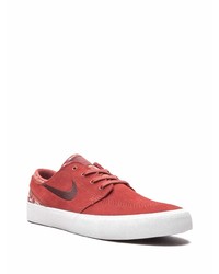 rote Wildleder niedrige Sneakers von Nike