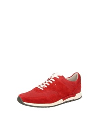 rote Wildleder niedrige Sneakers von Sioux