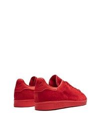 rote Wildleder niedrige Sneakers von adidas
