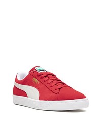 rote Wildleder niedrige Sneakers von Puma