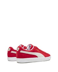 rote Wildleder niedrige Sneakers von Puma