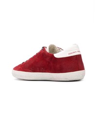 rote Wildleder niedrige Sneakers von Golden Goose Deluxe Brand