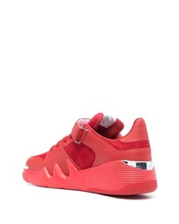 rote Wildleder niedrige Sneakers von Giuseppe Zanotti