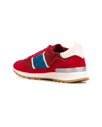 rote Wildleder niedrige Sneakers von Philippe Model