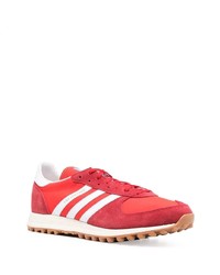 rote Wildleder niedrige Sneakers von adidas