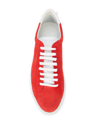 rote Wildleder niedrige Sneakers von Givenchy