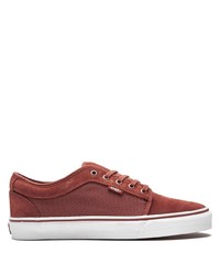 rote Wildleder niedrige Sneakers von Vans