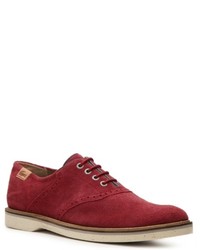 rote Wildleder Oxford Schuhe