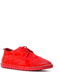 rote Wildleder Oxford Schuhe von Marsèll