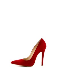 rote Wildleder Pumps von Evita