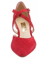 rote Wildleder Pumps von Gabor