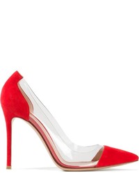 rote Wildleder Pumps von Gianvito Rossi