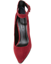 rote Wildleder Pumps