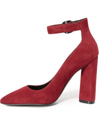 rote Wildleder Pumps