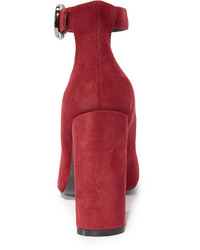 rote Wildleder Pumps