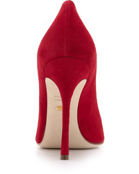 rote Wildleder Pumps von Sergio Rossi