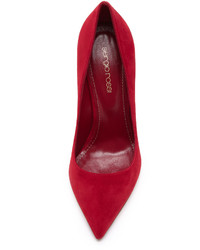 rote Wildleder Pumps von Sergio Rossi