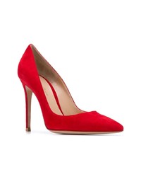 rote Wildleder Pumps von Gianvito Rossi