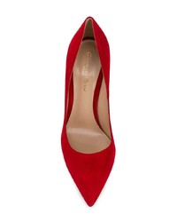 rote Wildleder Pumps von Gianvito Rossi