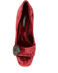 rote Wildleder Pumps von Dolce & Gabbana