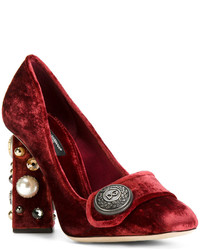 rote Wildleder Pumps von Dolce & Gabbana