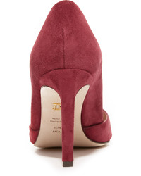 rote Wildleder Pumps von Diane von Furstenberg