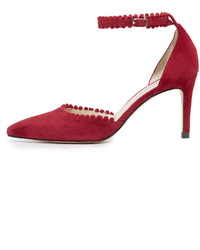 rote Wildleder Pumps von LK Bennett